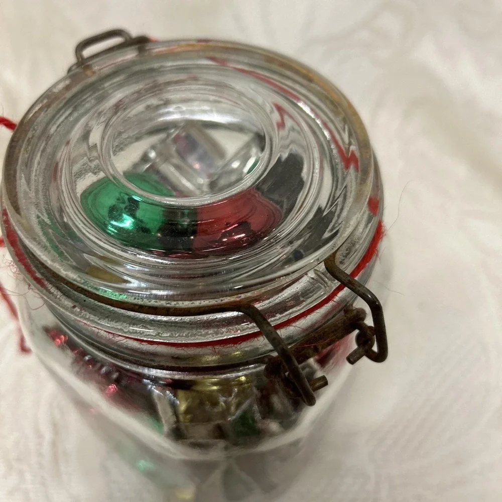 Christmas Jar With Cookie Cutters And Ornaments‎ Anchor Hocking Jar Decoration